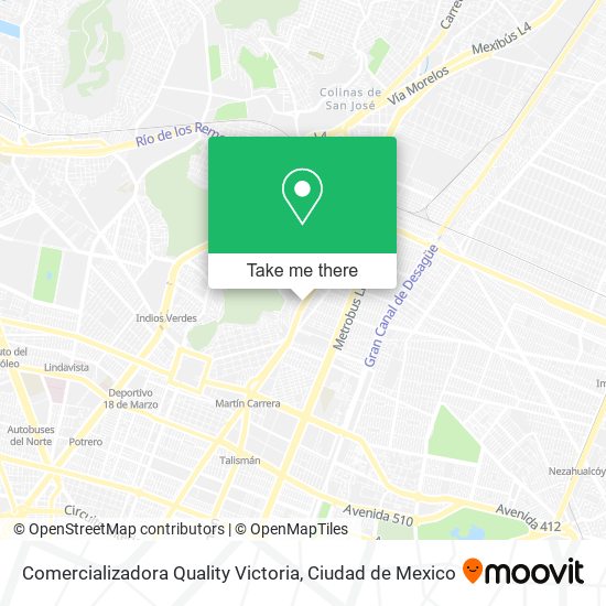 Mapa de Comercializadora Quality Victoria