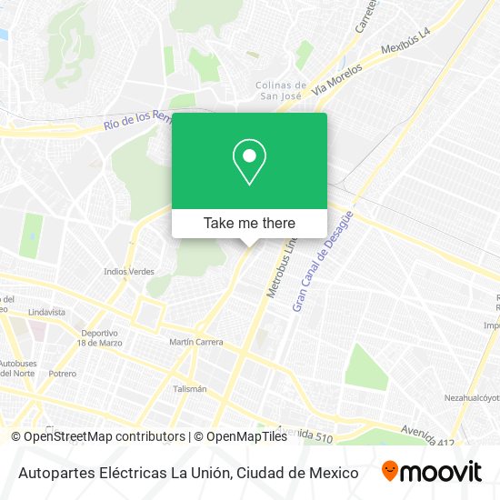 Mapa de Autopartes Eléctricas La Unión