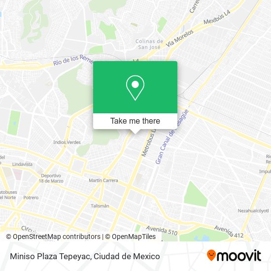 Miniso Plaza Tepeyac map