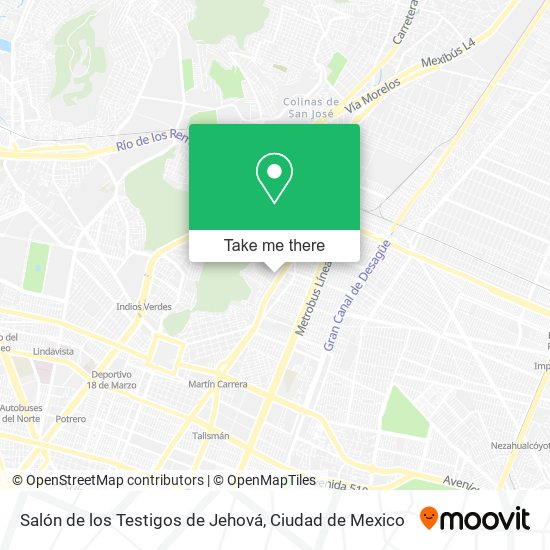 Salón de los Testigos de Jehová map