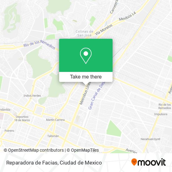 Reparadora de Facias map