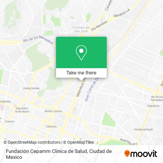 Mapa de Fundación Cepamm Clinica de Salud