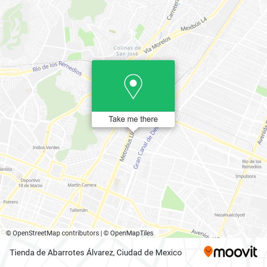 Mapa de Tienda de Abarrotes Álvarez