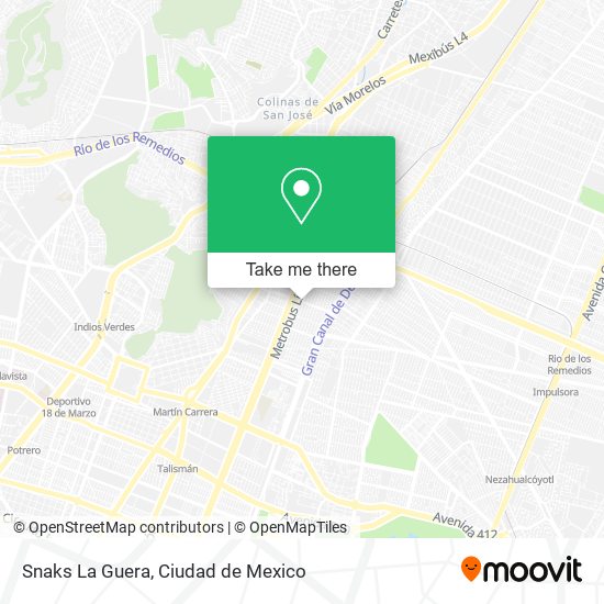 Mapa de Snaks La Guera