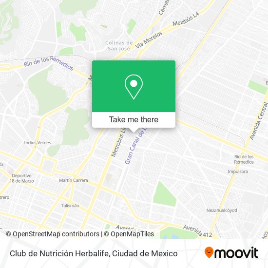 Mapa de Club de Nutrición Herbalife