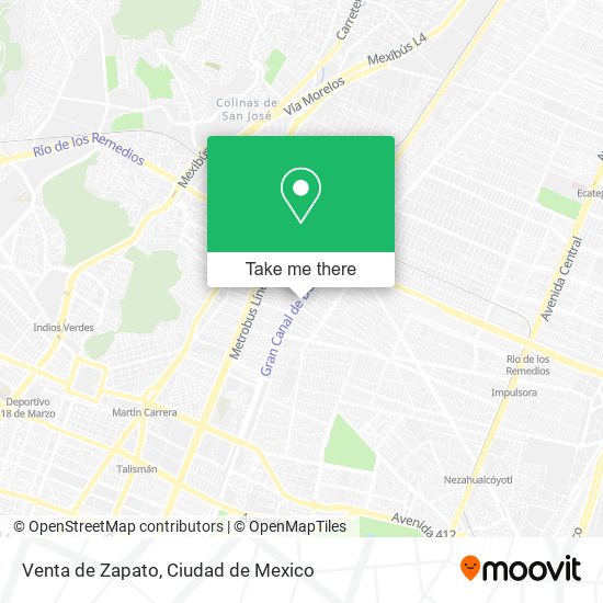 Mapa de Venta de Zapato