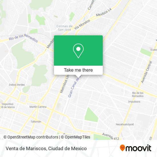 Mapa de Venta de Mariscos