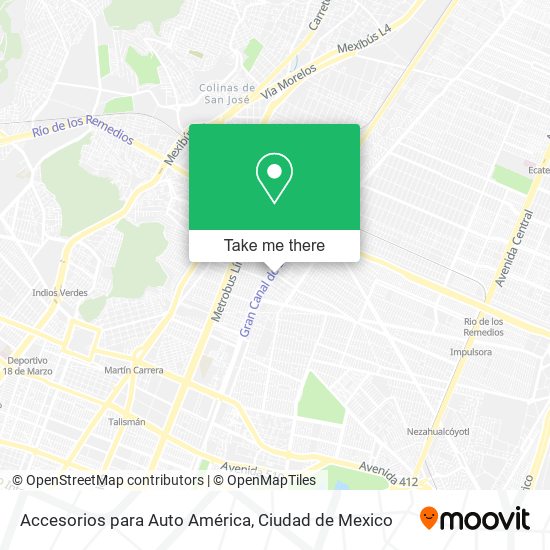 Accesorios para Auto América map