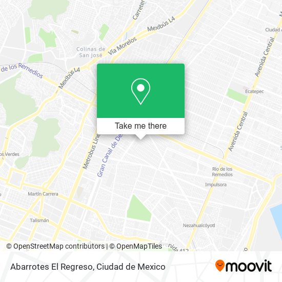 Abarrotes El Regreso map
