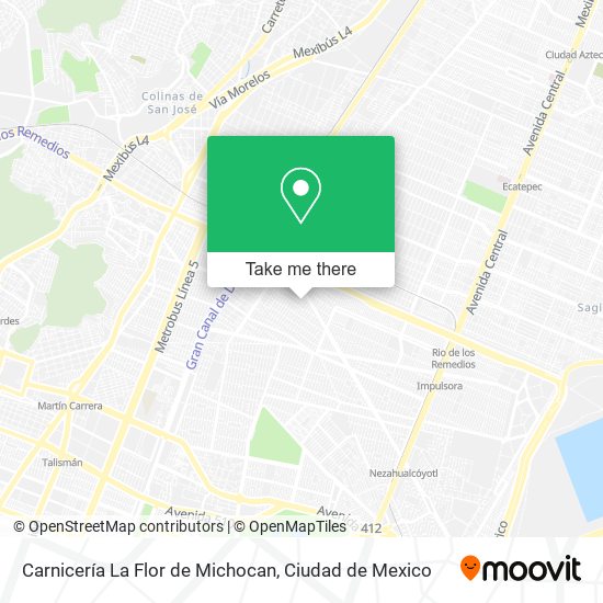 Carnicería La Flor de Michocan map