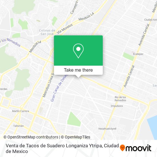 Venta de Tacos de Suadero Longaniza Ytripa map