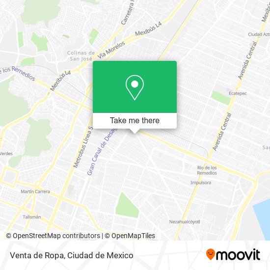 Mapa de Venta de Ropa