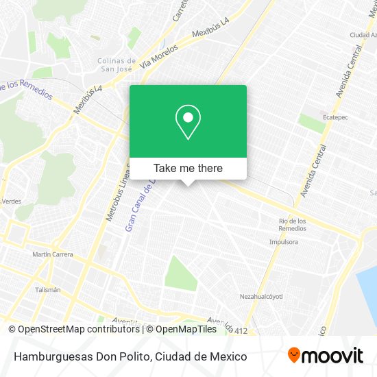 Mapa de Hamburguesas Don Polito