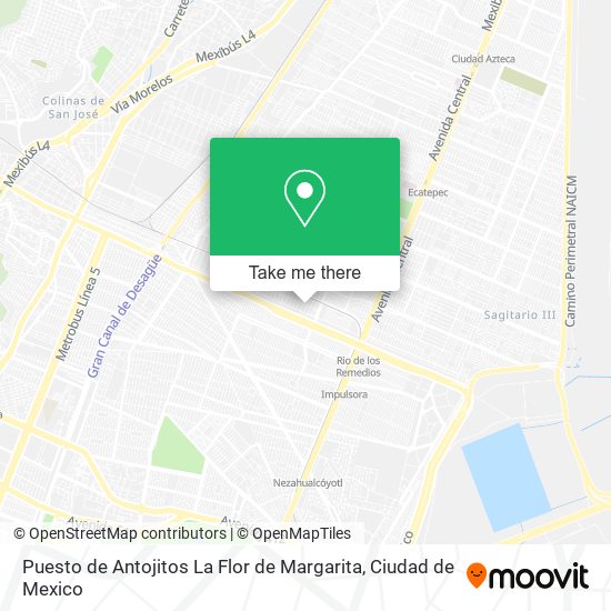 Puesto de Antojitos La Flor de Margarita map