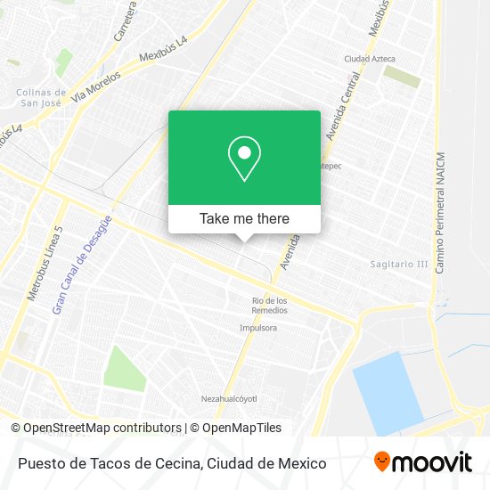 Mapa de Puesto de Tacos de Cecina