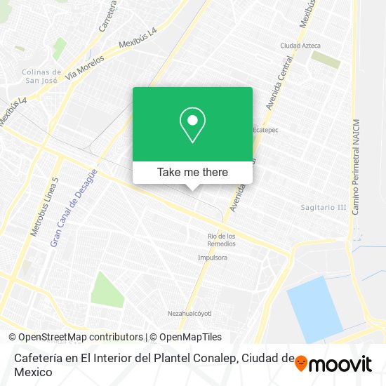 Cafetería en El Interior del Plantel Conalep map