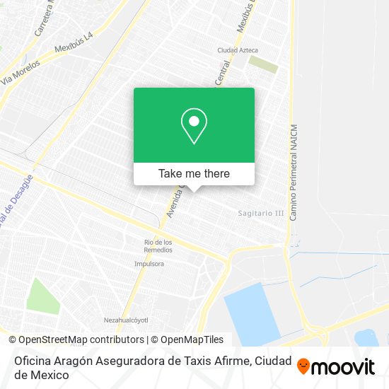 Oficina Aragón Aseguradora de Taxis Afirme map