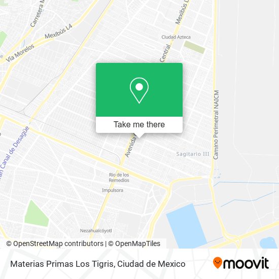 Mapa de Materias Primas Los Tigris