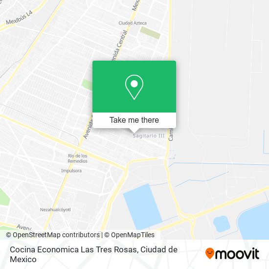 Mapa de Cocina Economica Las Tres Rosas