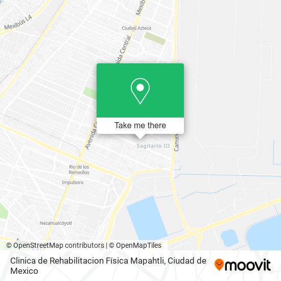 Clinica de Rehabilitacion Física Mapahtli map