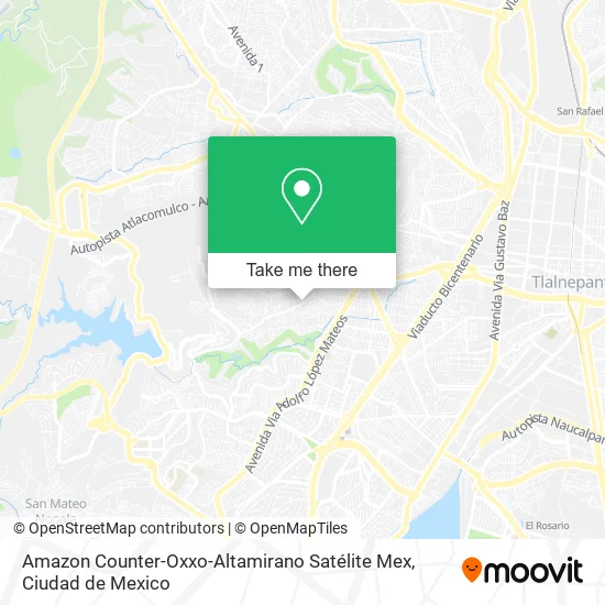 Mapa de Amazon Counter-Oxxo-Altamirano Satélite Mex