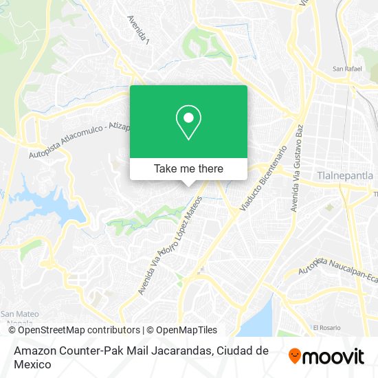 Mapa de Amazon Counter-Pak Mail Jacarandas