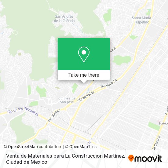 Venta de Materiales para La Construccion Martínez map