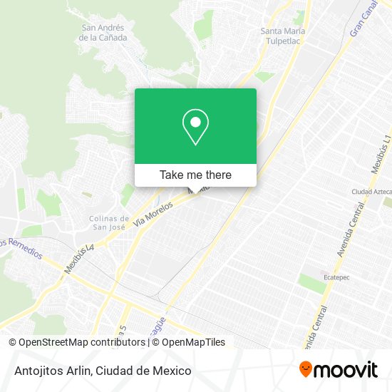 Antojitos Arlin map