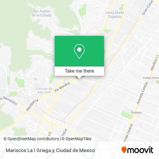 Mapa de Mariscos La I Griega y
