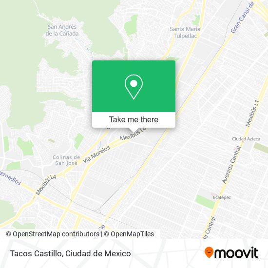 Mapa de Tacos Castillo