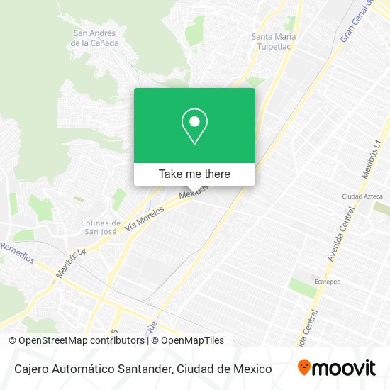 Mapa de Cajero Automático Santander