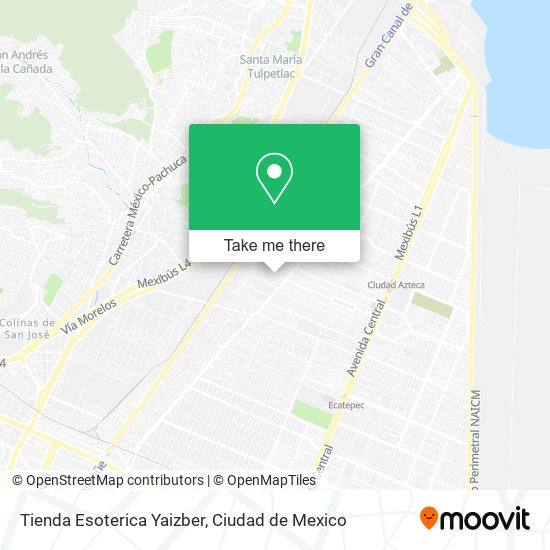 Mapa de Tienda Esoterica Yaizber