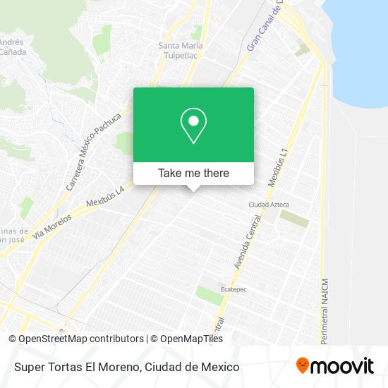 Mapa de Super Tortas El Moreno