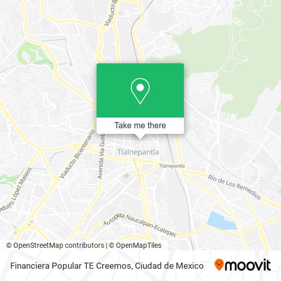 Mapa de Financiera Popular TE Creemos