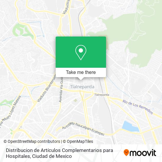 Distribucion de Artículos Complementarios para Hospitales map