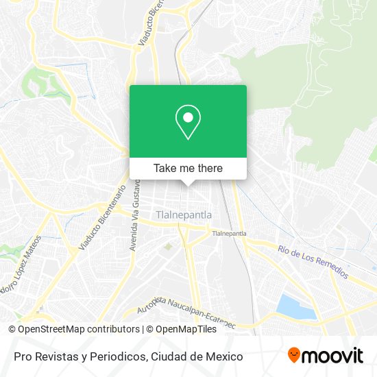 Pro Revistas y Periodicos map