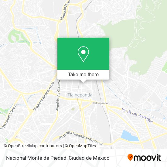 Mapa de Nacional Monte de Piedad