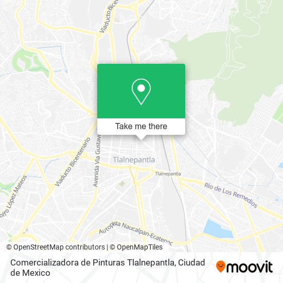 Mapa de Comercializadora de Pinturas Tlalnepantla