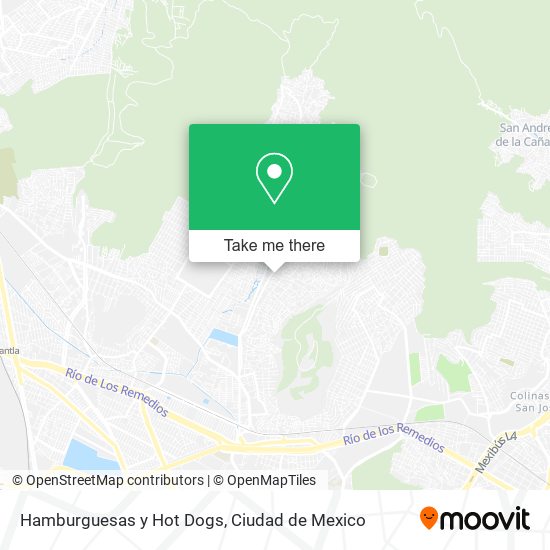 Hamburguesas y Hot Dogs map