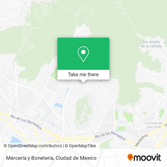 Mapa de Mercería y Bonetería