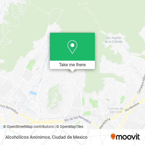 Alcohólicos Anónimos map