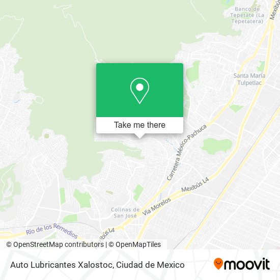Auto Lubricantes Xalostoc map