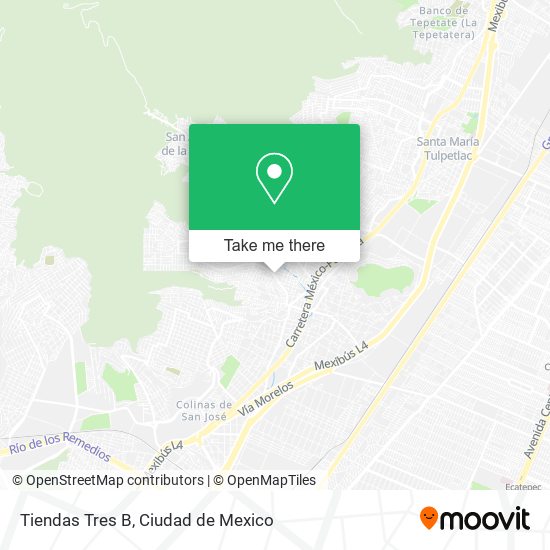 Tiendas Tres B map