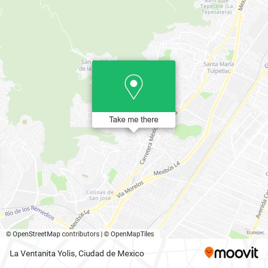 La Ventanita Yolis map