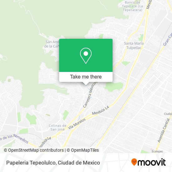 Papeleria Tepeolulco map