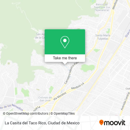 Mapa de La Casita del Taco Rico