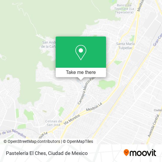 Mapa de Pastelería El Ches