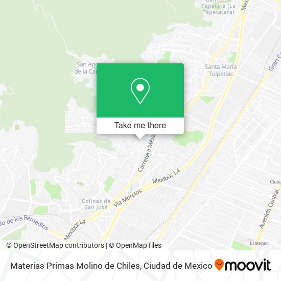 Materias Primas Molino de Chiles map