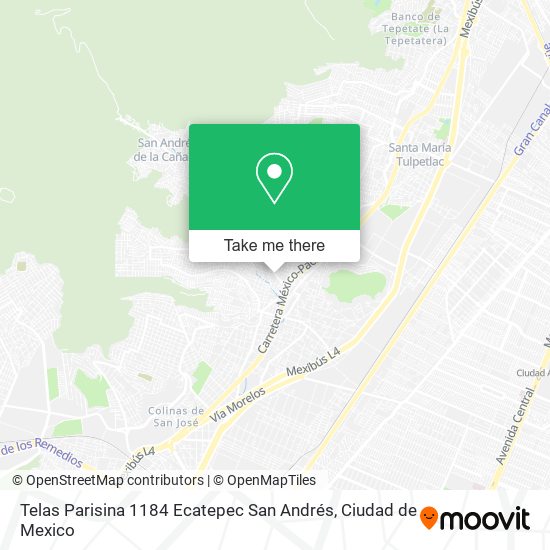 Telas Parisina 1184 Ecatepec San Andrés map