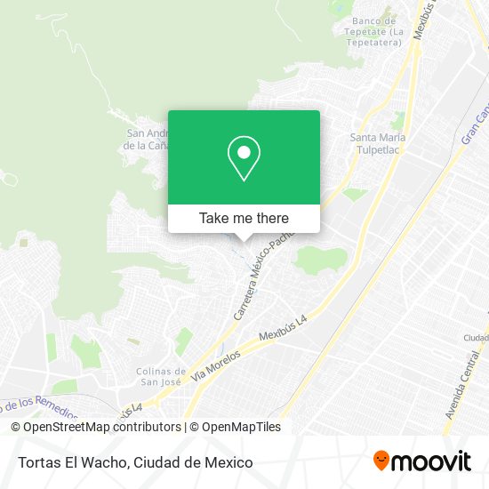Tortas El Wacho map